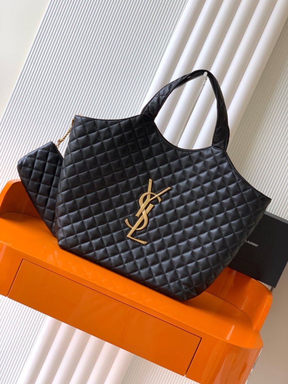 Saint Laurent Icare Maxi Shopping Bag in Quilted Lambskin